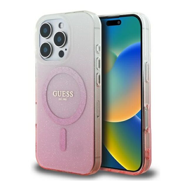 Husa pentru  iPhone 16 Pro Max cu MagSafe Guess - IML Series - roz deschis