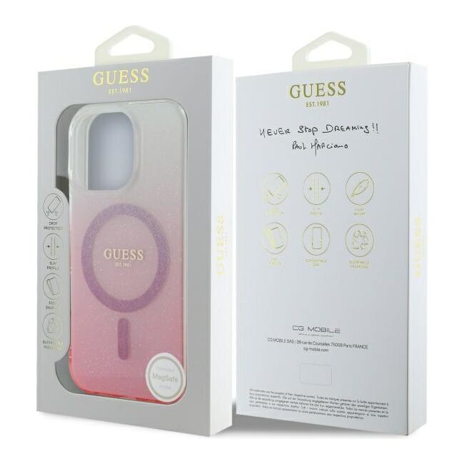 Husa pentru  iPhone 16 Pro Max cu MagSafe Guess - IML Series - roz deschis