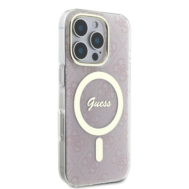 Husa pentru  iPhone 16 Pro Max cu MagSafe Guess - IML Series - roz neon