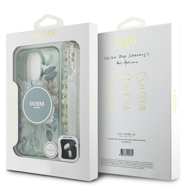 Husa pentru  iPhone 16 Pro Max cu MagSafe Guess - IML Series - verde deschis