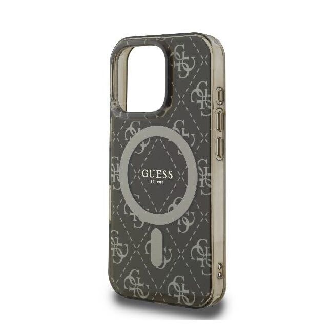 Husa pentru  iPhone 16 Pro cu MagSafe Guess - IML Series - maro inchis
