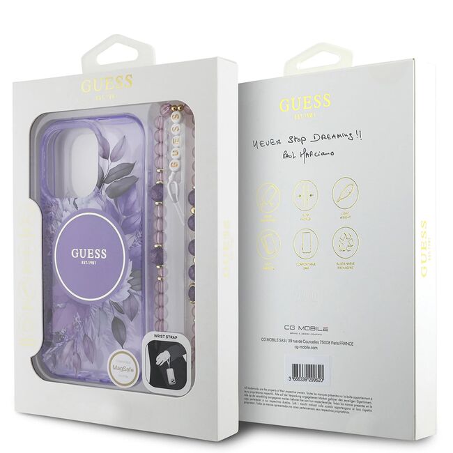 Husa pentru  iPhone 16 Pro cu MagSafe Guess - IML Series - mov