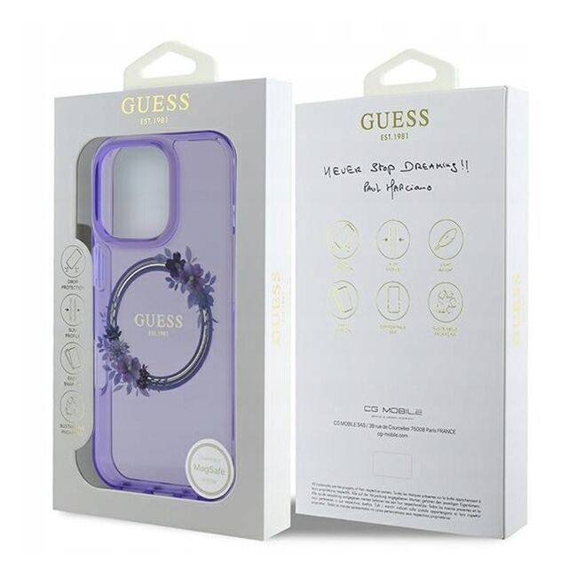Husa pentru  iPhone 16 Pro cu MagSafe Guess - IML Series - mov
