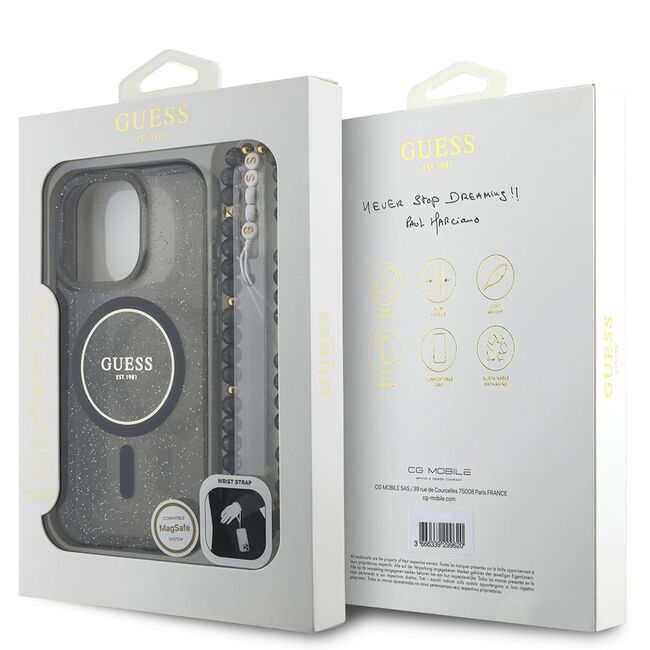 Husa pentru  iPhone 16 Pro cu MagSafe Guess - IML Series - negru denim