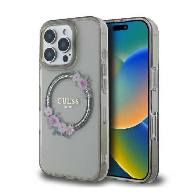 Husa pentru  iPhone 16 Pro cu MagSafe Guess - IML Series - negru royal