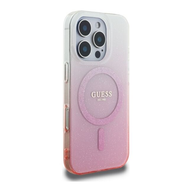 Husa pentru  iPhone 16 Pro cu MagSafe Guess - IML Series - roz neo