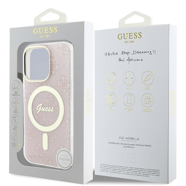 Husa pentru  iPhone 16 Pro cu MagSafe Guess - IML Series - roz neo
