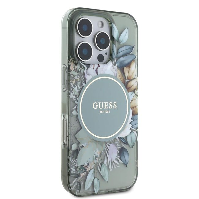 Husa pentru  iPhone 16 Pro cu MagSafe Guess - IML Series - verde inchis