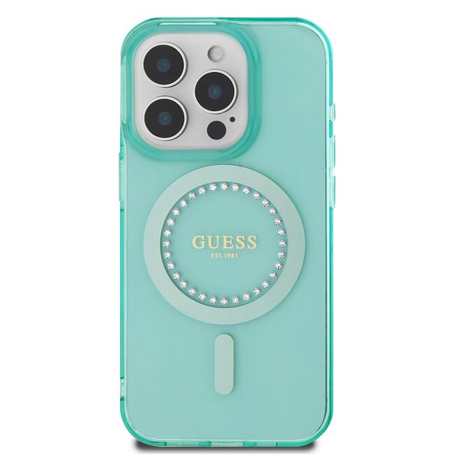 Husa pentru  iPhone 16 Pro cu MagSafe Guess - IML Series - verde