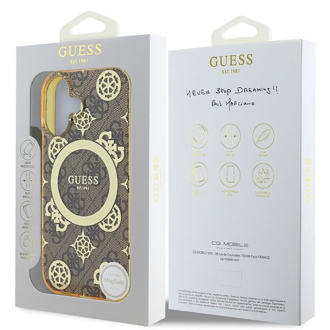 Husa pentru  iPhone 16 cu MagSafe Guess - IML Series - alb arctic