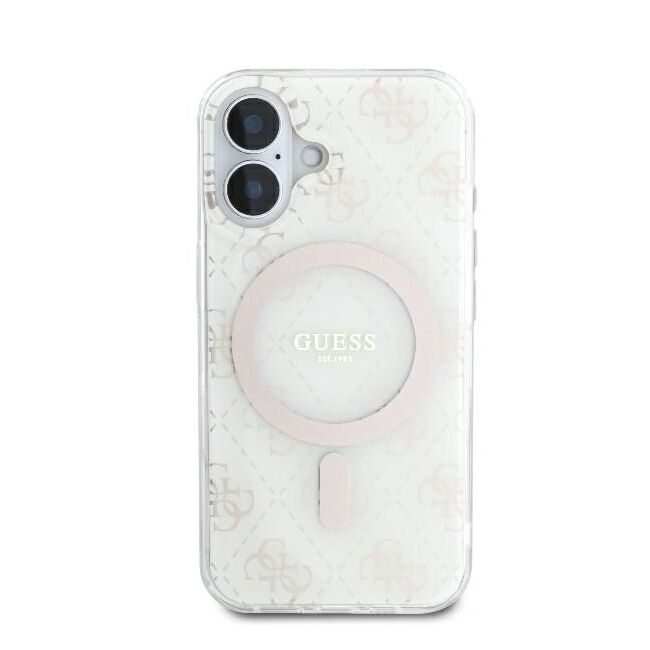 Husa pentru  iPhone 16 cu MagSafe Guess - IML Series - alb arctic