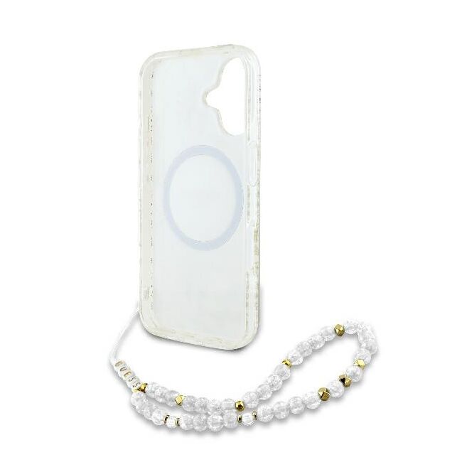 Husa pentru  iPhone 16 cu MagSafe Guess - IML Series - alb