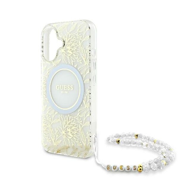 Husa pentru  iPhone 16 cu MagSafe Guess - IML Series - alb