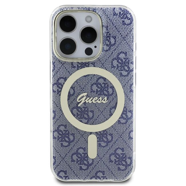Husa pentru  iPhone 16 cu MagSafe Guess - IML Series - albastru deschis