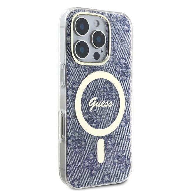 Husa pentru  iPhone 16 cu MagSafe Guess - IML Series - albastru deschis