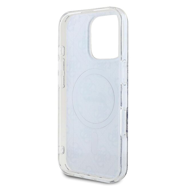 Husa pentru  iPhone 16 cu MagSafe Guess - IML Series - albastru deschis