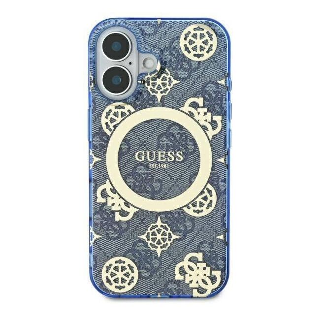 Husa pentru  iPhone 16 cu MagSafe Guess - IML Series - albastru