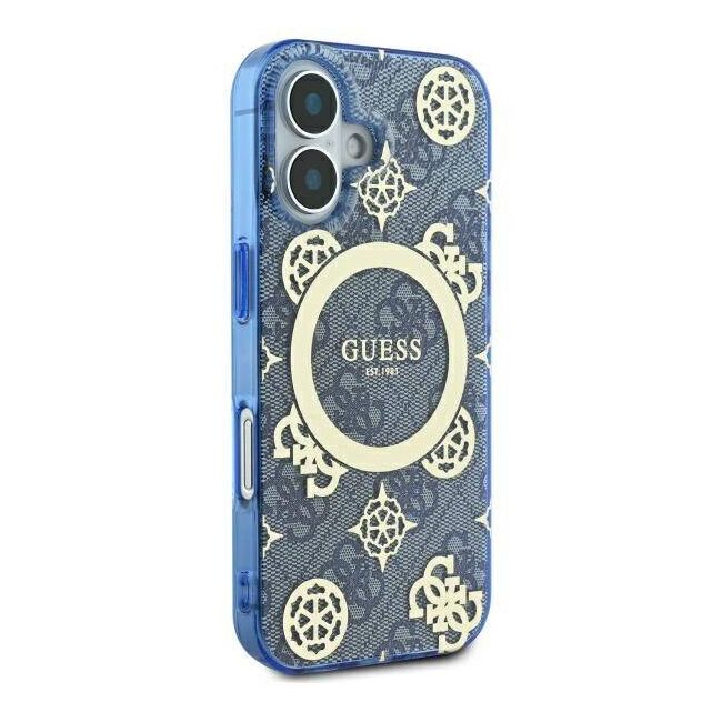 Husa pentru  iPhone 16 cu MagSafe Guess - IML Series - albastru