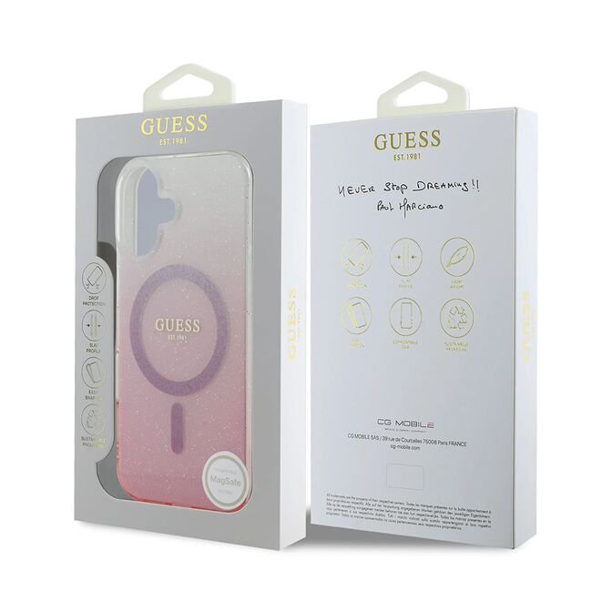 Husa pentru  iPhone 16 cu MagSafe Guess - IML Series - maro