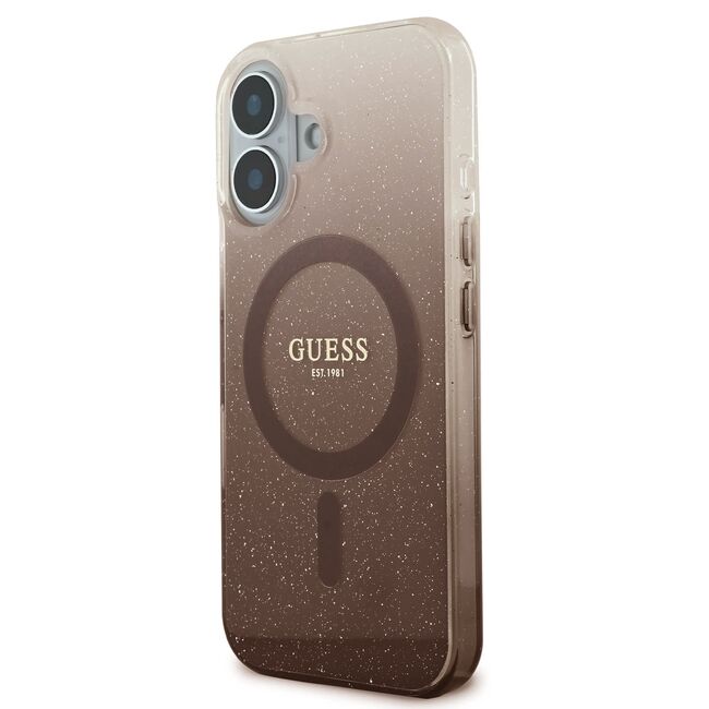 Husa pentru  iPhone 16 cu MagSafe Guess - IML Series - maro