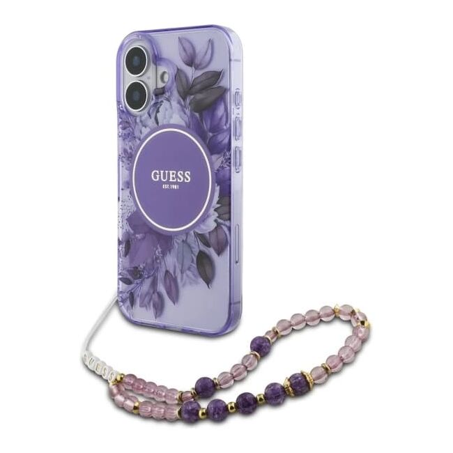 Husa pentru  iPhone 16 cu MagSafe Guess - IML Series - mov inchis