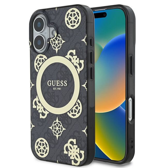 Husa pentru  iPhone 16 cu MagSafe Guess - IML Series - negru denim