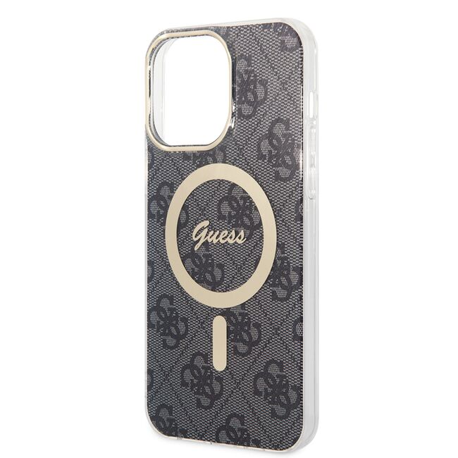 Husa pentru  iPhone 16 cu MagSafe Guess - IML Series - negru denim