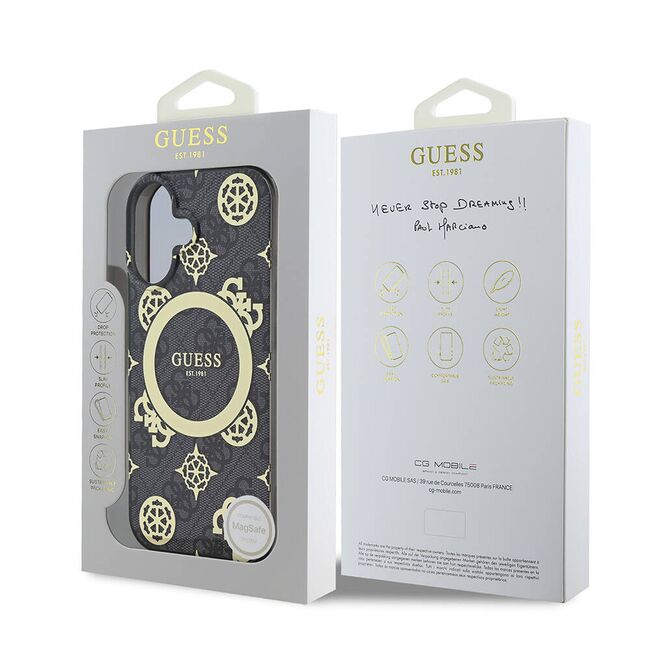 Husa pentru  iPhone 16 cu MagSafe Guess - IML Series - negru denim