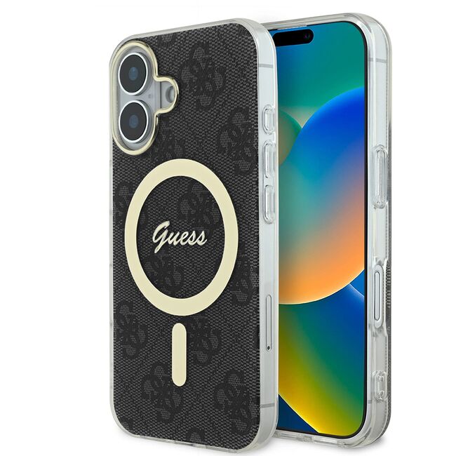 Husa pentru  iPhone 16 cu MagSafe Guess - IML Series - negru denim