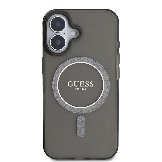 Husa pentru  iPhone 16 cu MagSafe Guess - IML Series - negru mat