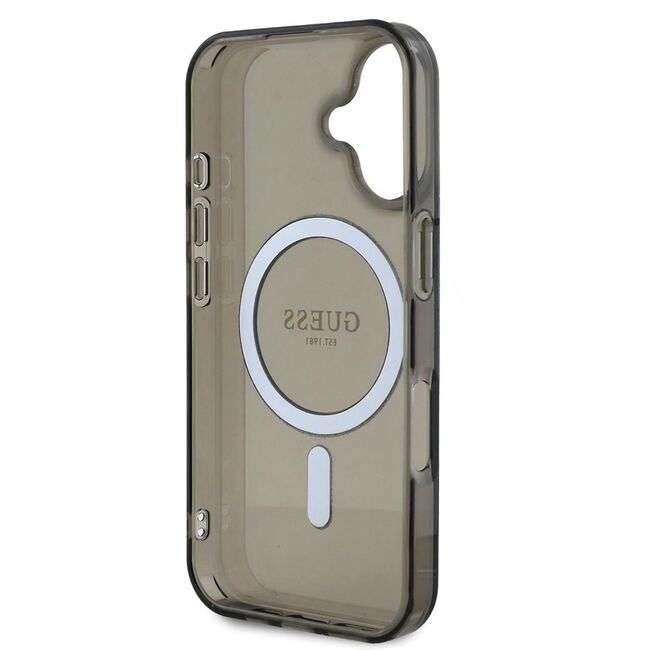 Husa pentru  iPhone 16 cu MagSafe Guess - IML Series - negru mat
