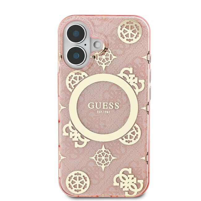 Husa pentru  iPhone 16 cu MagSafe Guess - IML Series - roz neo
