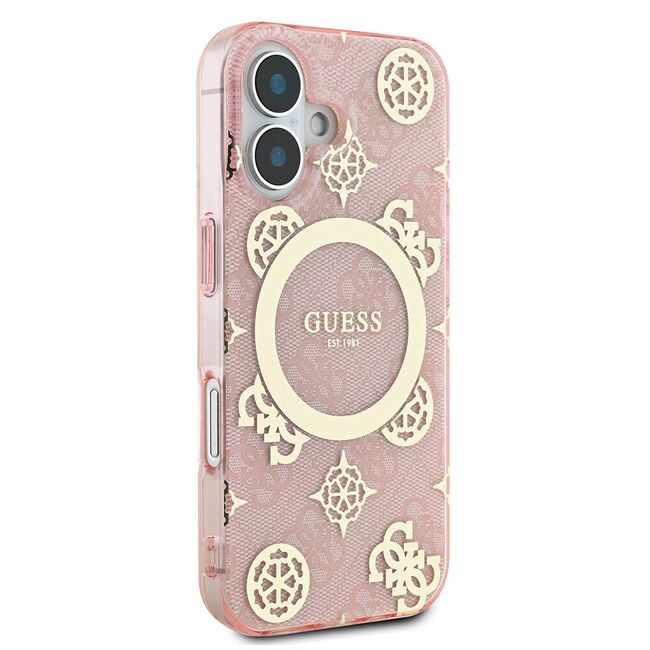 Husa pentru  iPhone 16 cu MagSafe Guess - IML Series - roz neo