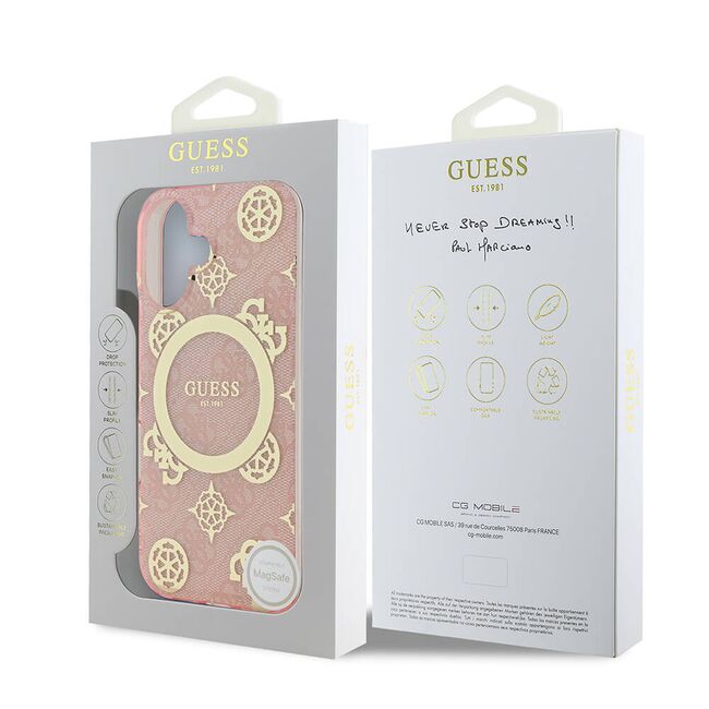 Husa pentru  iPhone 16 cu MagSafe Guess - IML Series - roz neo