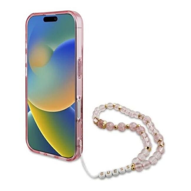 Husa pentru  iPhone 16 cu MagSafe Guess - IML Series - roz neon