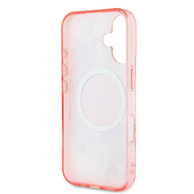 Husa pentru  iPhone 16 cu MagSafe Guess - IML Series - roz pal