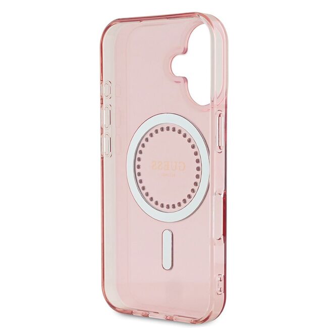 Husa pentru  iPhone 16 cu MagSafe Guess - IML Series - roz