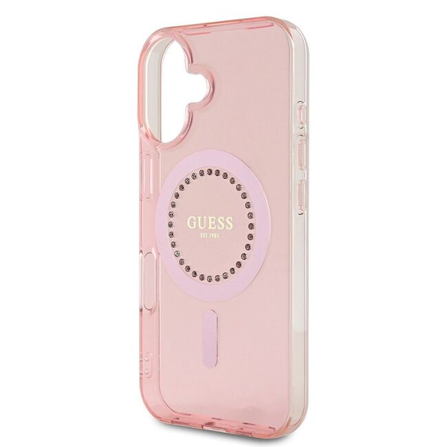 Husa pentru  iPhone 16 cu MagSafe Guess - IML Series - roz