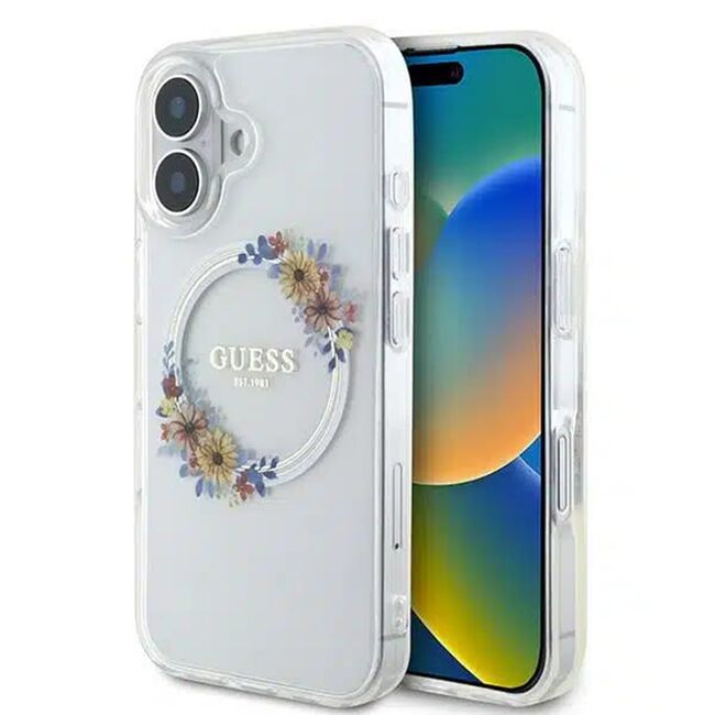 Husa pentru  iPhone 16 cu MagSafe Guess - IML Series - transparent