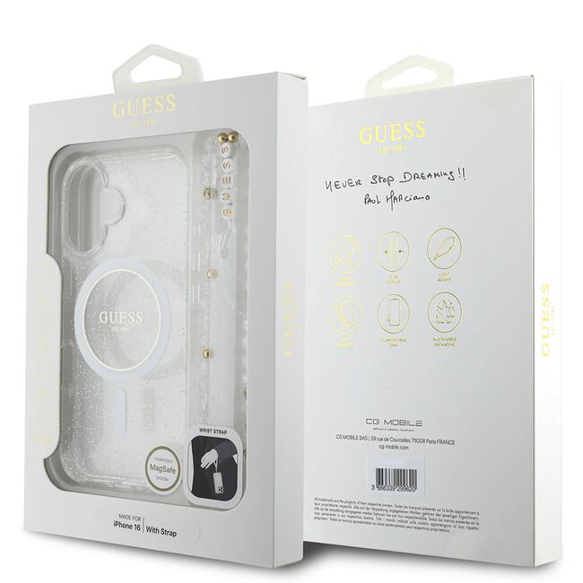 Husa pentru  iPhone 16 cu MagSafe Guess - IML Series - transparent