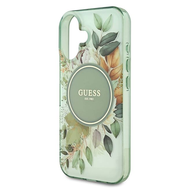 Husa pentru  iPhone 16 cu MagSafe Guess - IML Series - verde menta