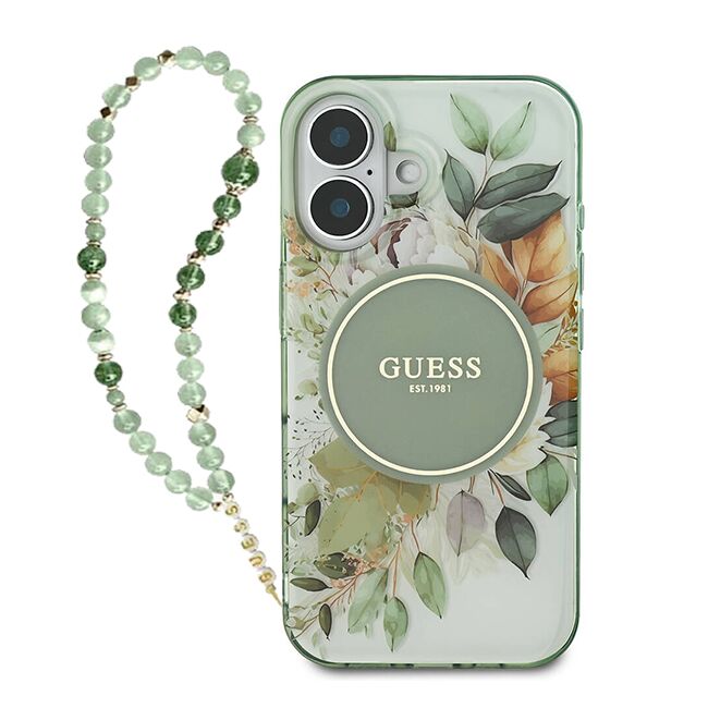 Husa pentru  iPhone 16 cu MagSafe Guess - IML Series - verde