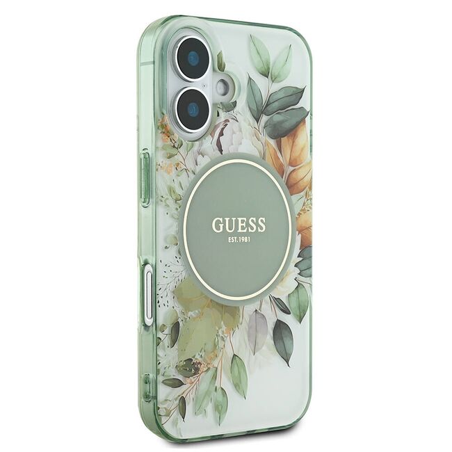 Husa pentru  iPhone 16 cu MagSafe Guess - IML Series - verde