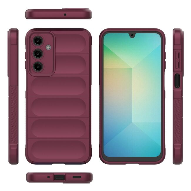 Husa pentru  Samsung Galaxy A16 Liquid Silicone, Microfibre Lining, Non-Slip Airbag Design, bordeaux