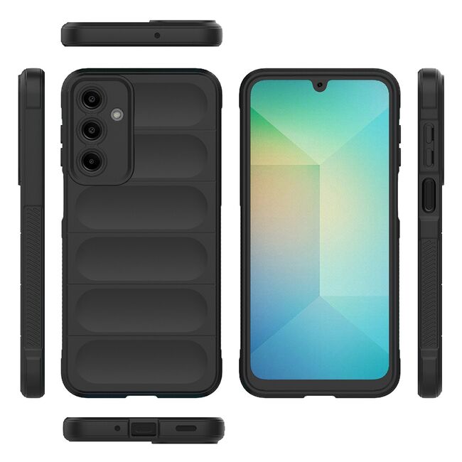 Husa pentru  Samsung Galaxy A16 Liquid Silicone, Microfibre Lining, Non-Slip Airbag Design, negru