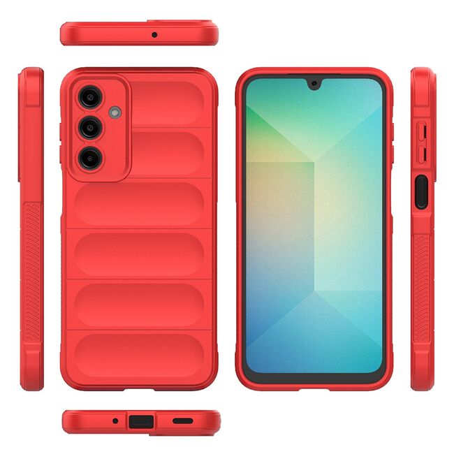Husa pentru  Samsung Galaxy A16 Liquid Silicone, Microfibre Lining, Non-Slip Airbag Design, rosu