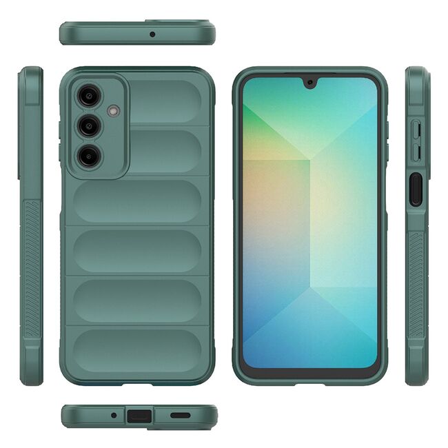 Husa pentru  Samsung Galaxy A16 Liquid Silicone, Microfibre Lining, Non-Slip Airbag Design, verde