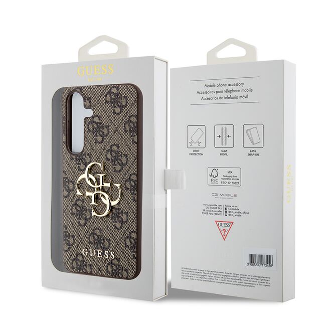 Husa pentru  Samsung Galaxy S24+ Plus Guess - Hardcase 4G Series - maro cafeniu