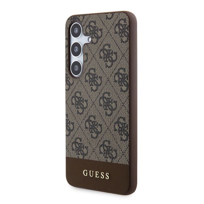 Husa pentru  Samsung Galaxy S24+ Plus Guess - Hardcase 4G Series - maro