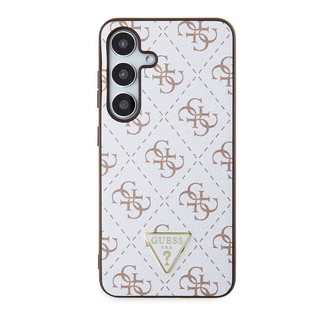 Husa pentru  Samsung Galaxy S24 Guess - Hardcase 4G Series - alb